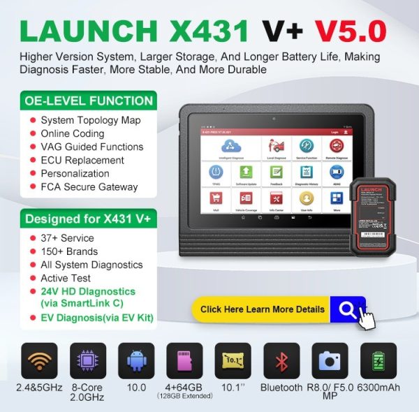 LAUNCH X431 PRO3 V+5.0 - készlet - Image 4